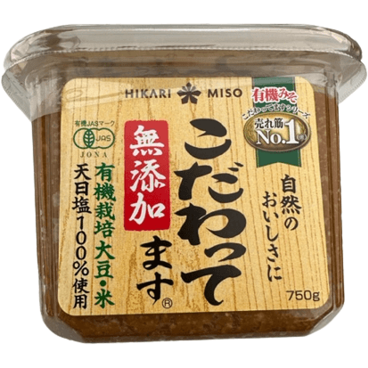 Hikari Kodawattemasu Miso (organic without additives) 750g / ひかり こだわってます味噌  (有機無添加) 750g