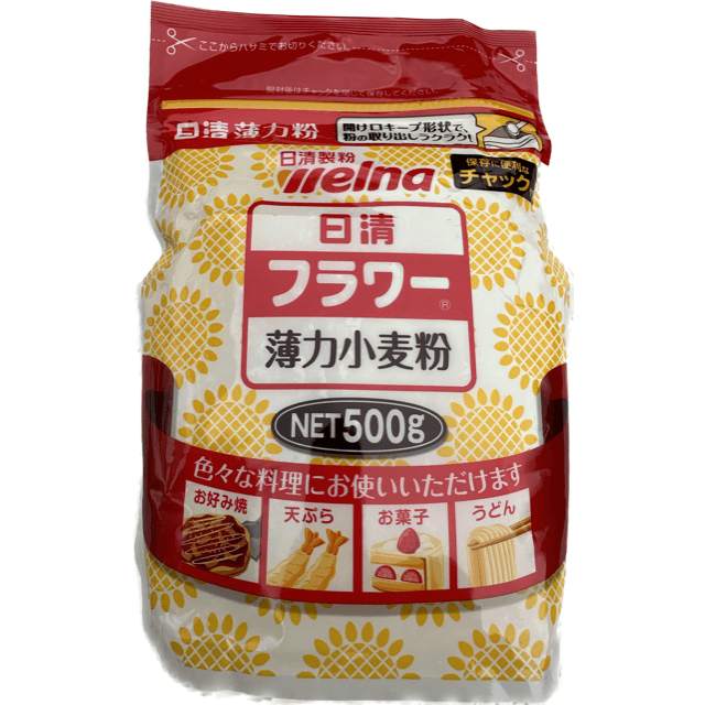 Nissin Hakurikiko Wheat Flour 500g / 日清 フラワー 薄力小麦粉 500g