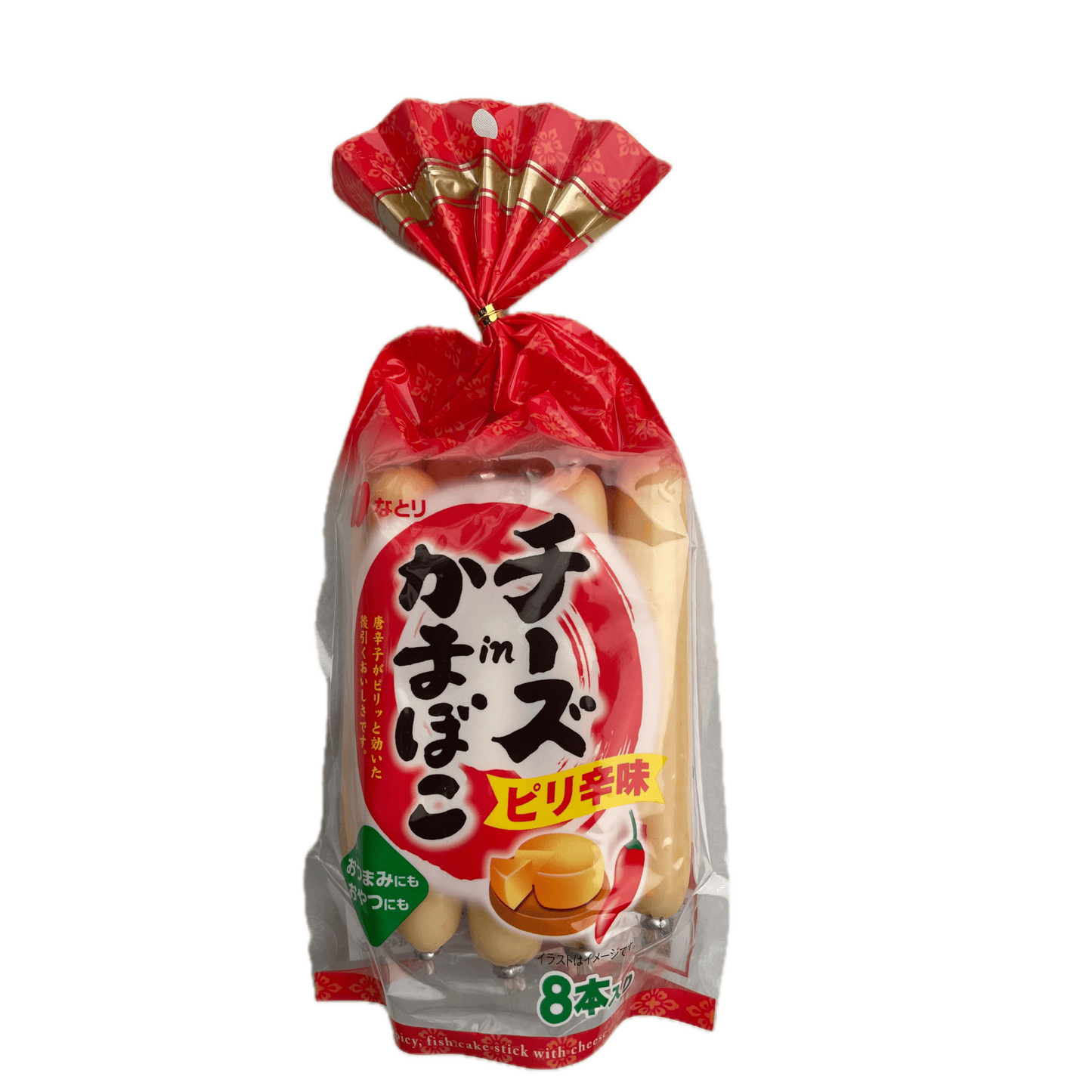 Natori 'Cheese in Kamaboko' Cheese - filled Kamaboko with Spicy Flavour 8 Sticks / ナトリ チーズ in かまぼこ ピリ辛味 8本入 - RiceWineShop