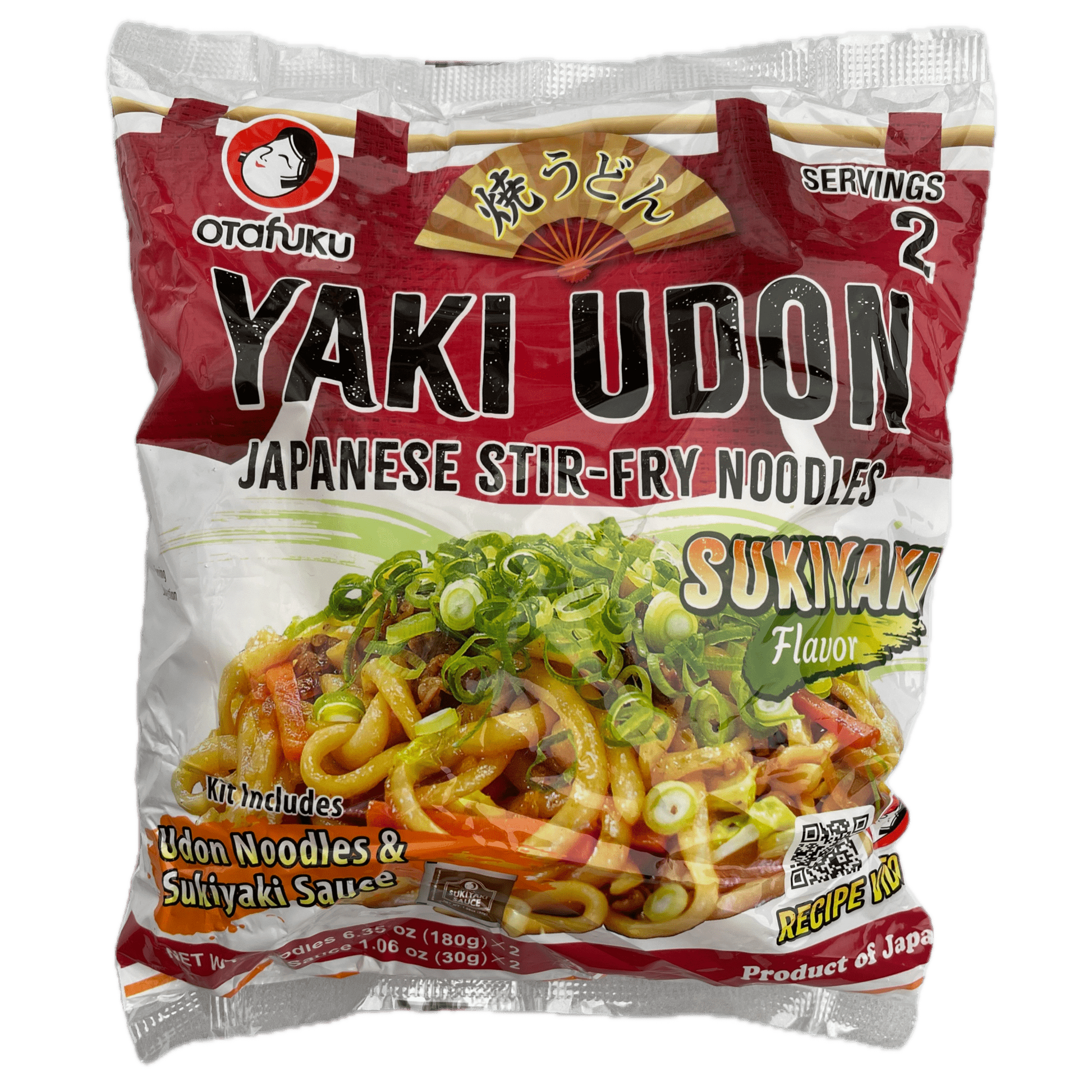 Otafuku Yaki Udon Noodles with Sukiyaki Sauce 2servings / オタフク 焼うどん すき焼き ２食入 - RiceWineShop