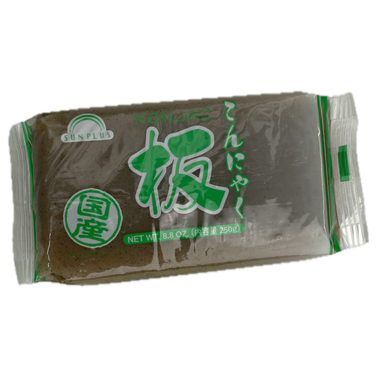 SUNPLS Konnyaku Block 250g / サンプラス 国産板こんにゃく 黒 250g - RiceWineShop