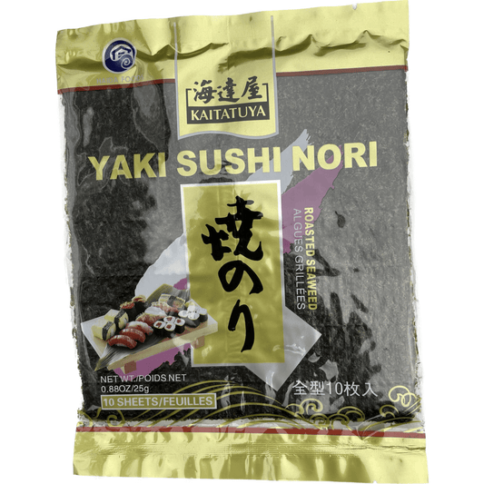 Haidafood Kaitatuya Yaki Sushi Nori (Roasted Seaweed) 10 sheets / ハイダフーズ 海達屋 焼のりゴールド 10枚入 - RiceWineShop