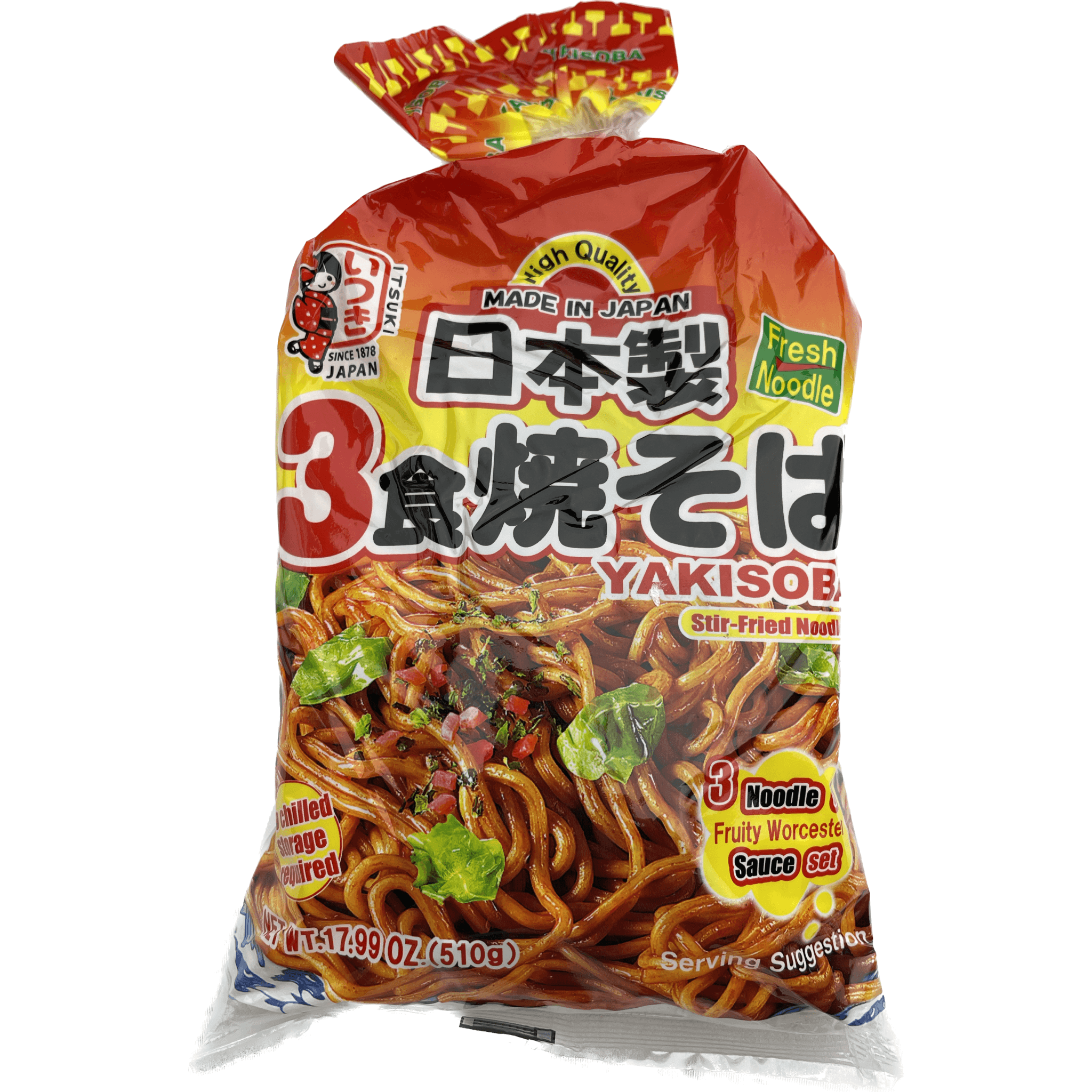 –　Sauce　五木　ソー　日本製３食焼そば　with　3servings　Japanese　Noodles　Yakisoba　Itsuki　RiceWineShop